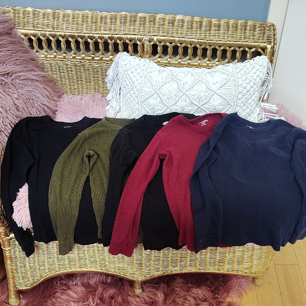 Boys Old Navy Long Sleeve Thermal Shirts Lot